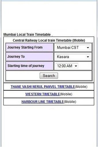 Mumbai Local Train Timings截图1