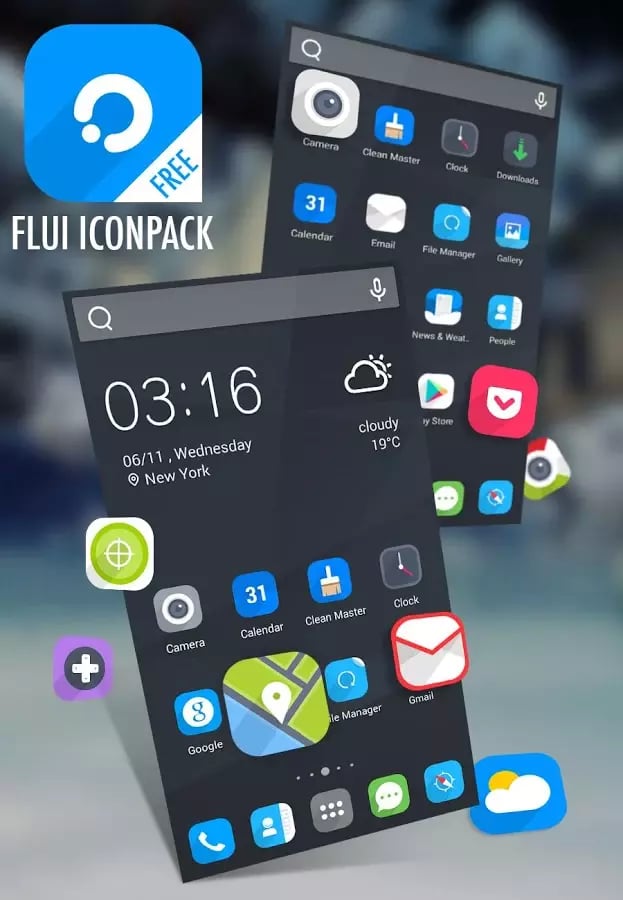 Flui IconPack FREE截图2