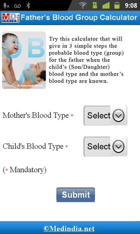 Father's Blood Group Finder截图1