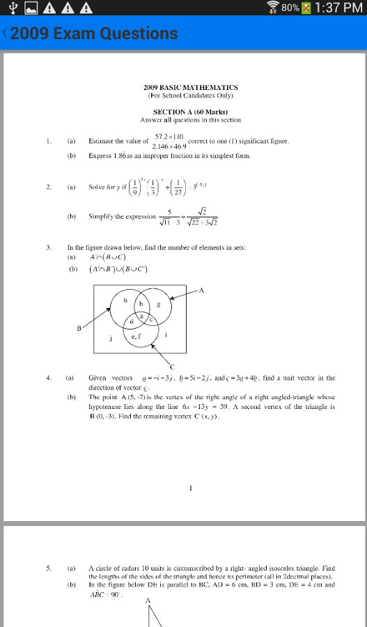 O-Level Math Questions截图1