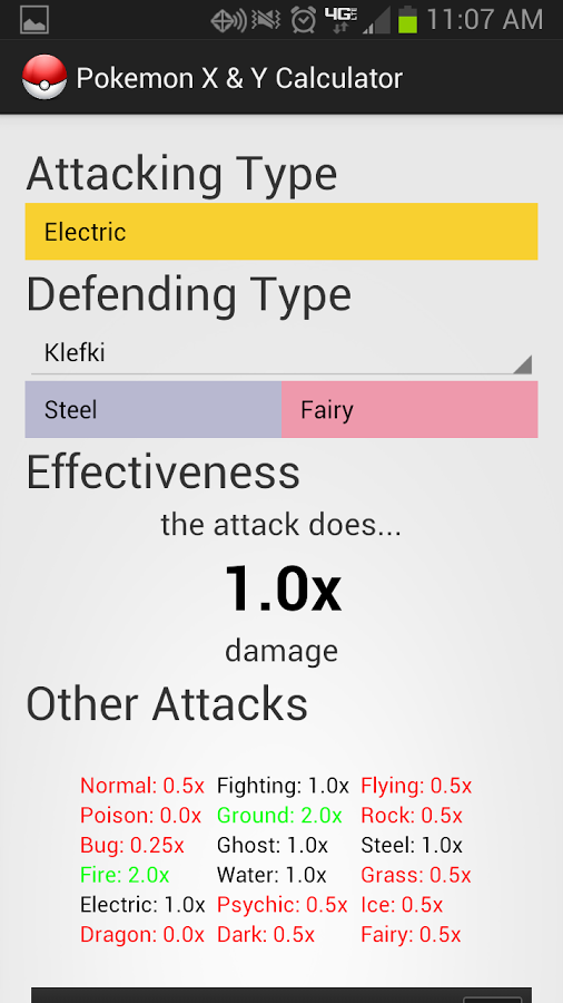 Pokemon XY Weakness Calc...截图1