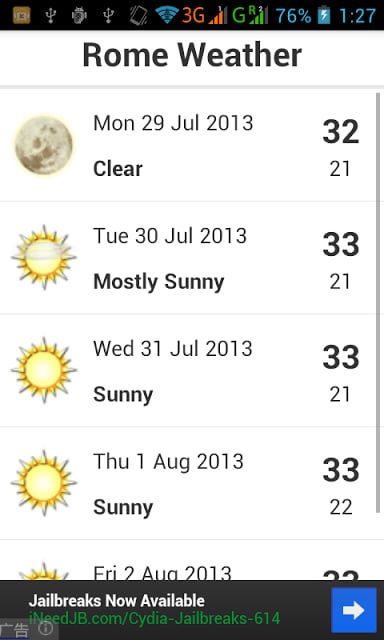 Rome Weather截图1