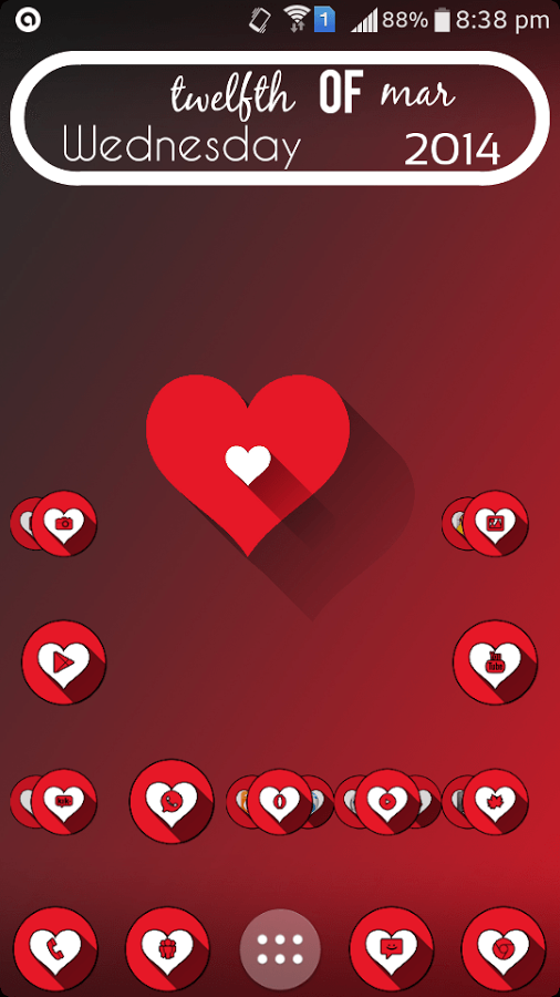 Red Hearts Icon Pack (Fr...截图6