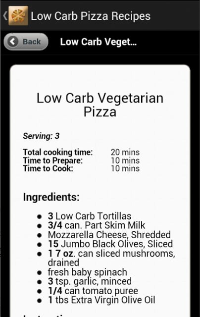 Low Carb Pizza Recipes截图3