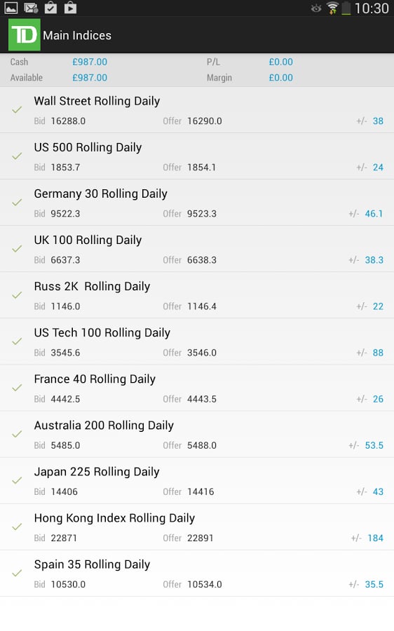 TD Financial Spread Trad...截图7