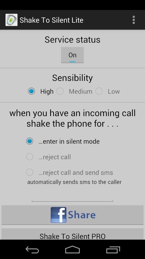 Shake To Silent LITE截图1