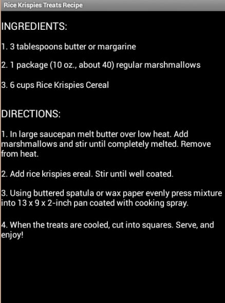 Rice Krispies Treats Rec...截图1