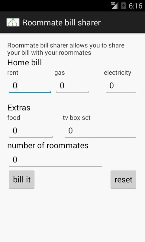 Roommate bill sharer截图2