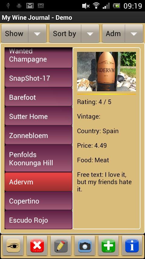 My Wine Journal Demo截图1