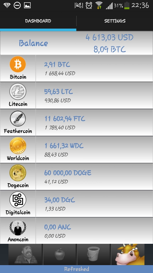 CryptoCoinsManager (Beta...截图2