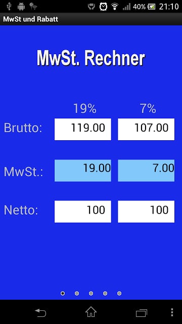 MwSt. und Rabatt Rechner截图2