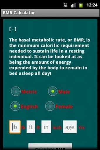 BMR Calculator截图3