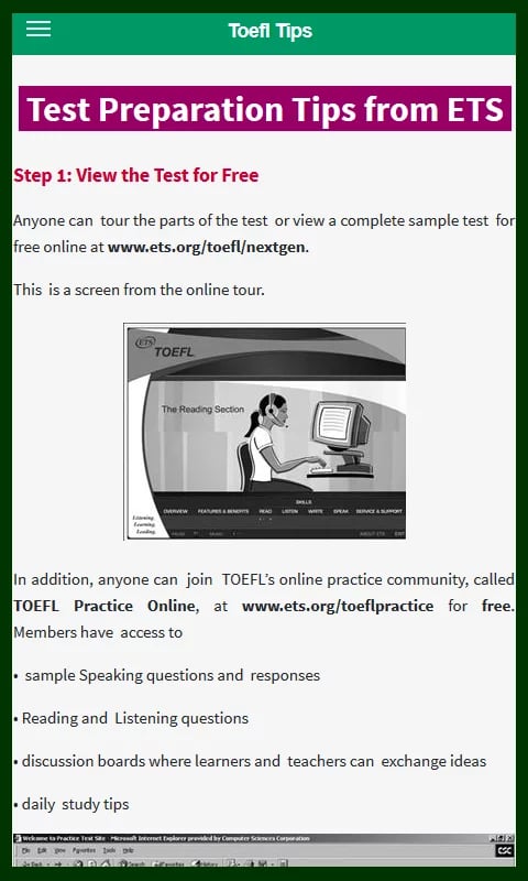 Learn TOELF Tips for Rea...截图4