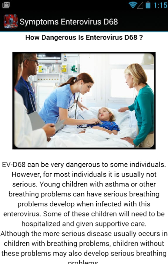 Symptoms Enterovirus D68截图2