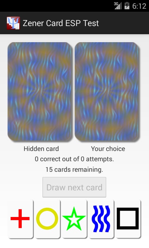 Free Zener Card ESP Test截图3