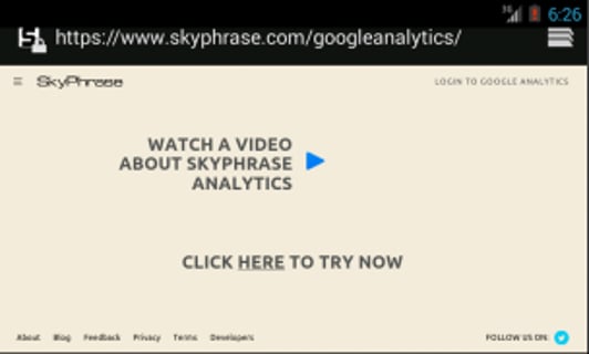 SkyPhrase Web Analytics截图1