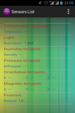Supported Sensor截图4