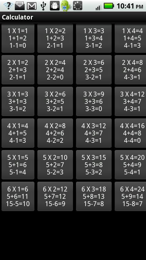 Calculation Table截图2