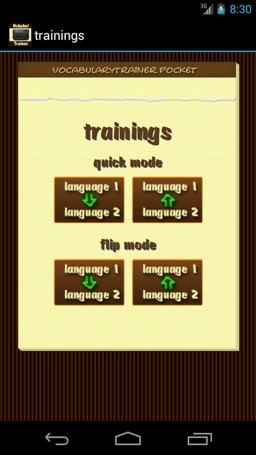 Vocabularytrainer pocket截图1