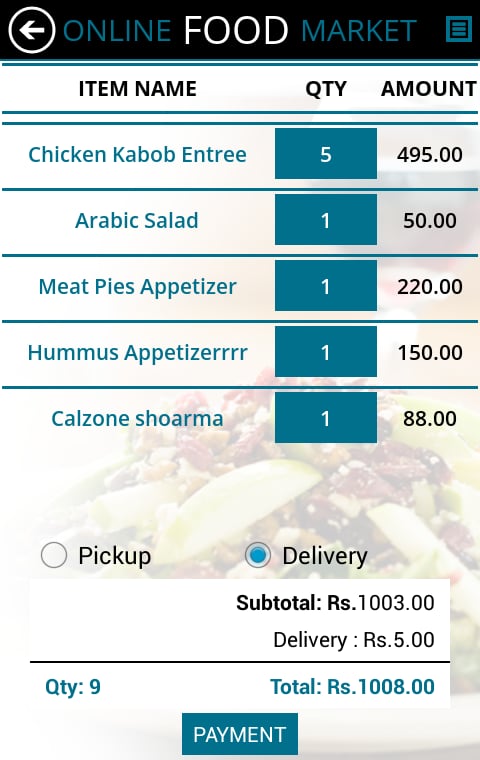 ONLINE FOOD MARKET截图1