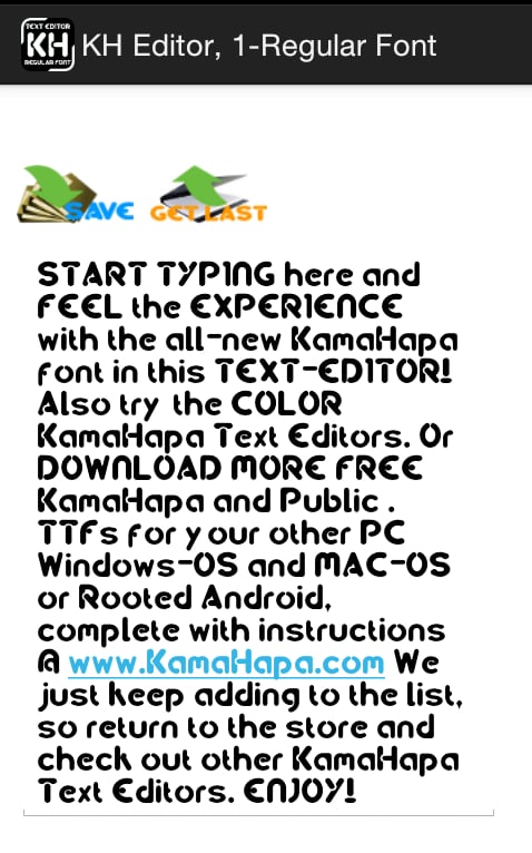 KH EDITOR, 1FONT, KH-REG...截图1