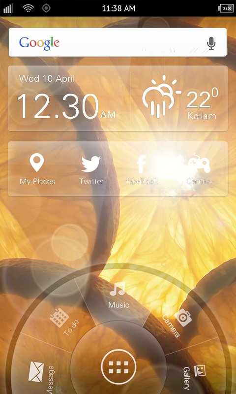 Galaxy S4 Orange LWP截图1