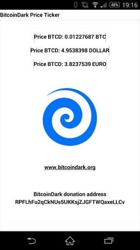 BitcoinDark(BTCD) price ticker截图1