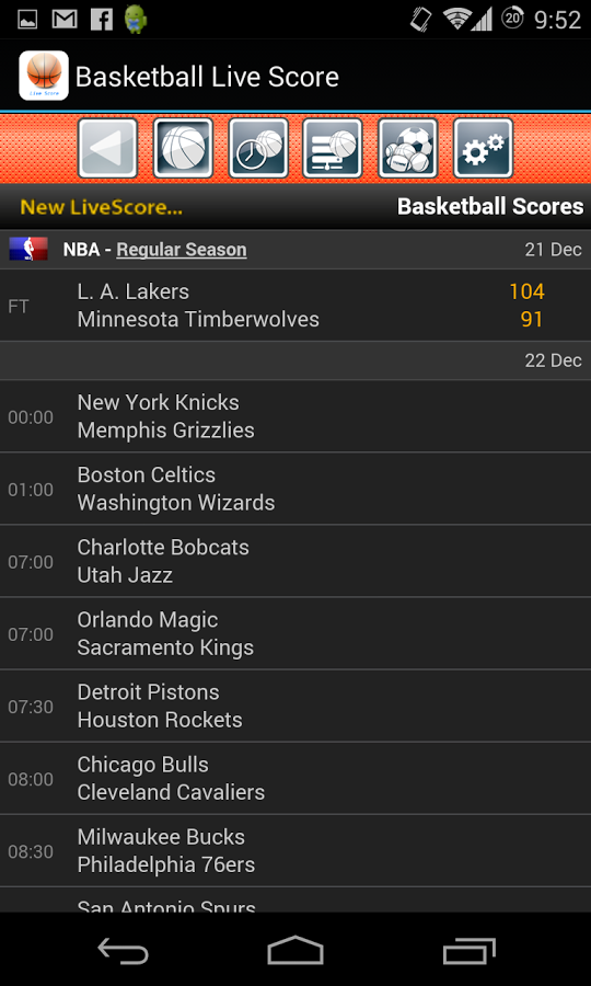 Basketball Live Score截图11