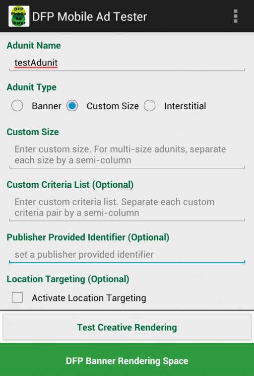 DFP Mobile Ad Tester截图1