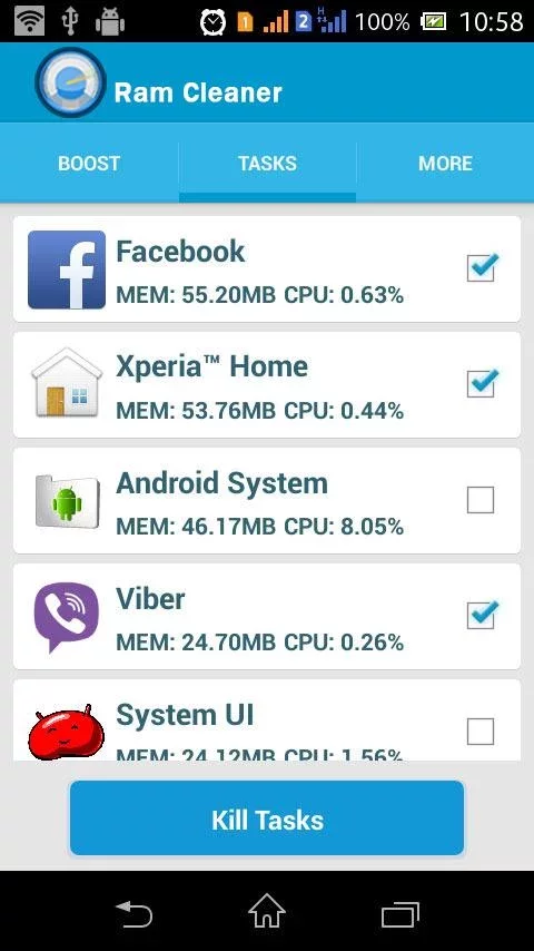 Ram Booster Mobile Cleaner Pro截图3