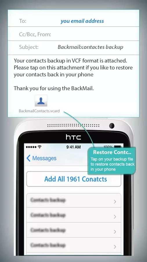 Backmail-contacts backup截图4