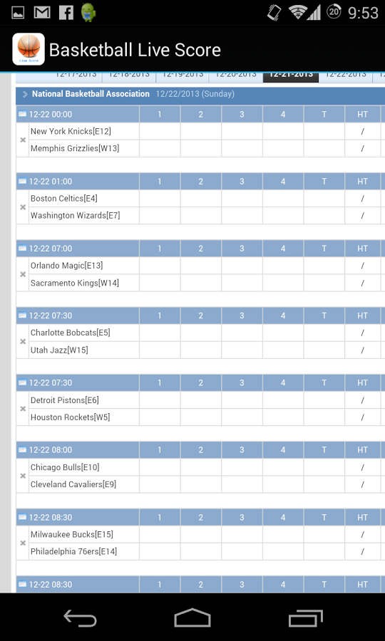 Basketball Live Score截图3