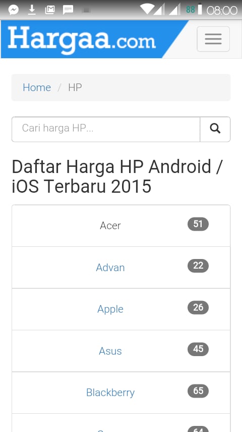 Harga HP Terbaru截图2