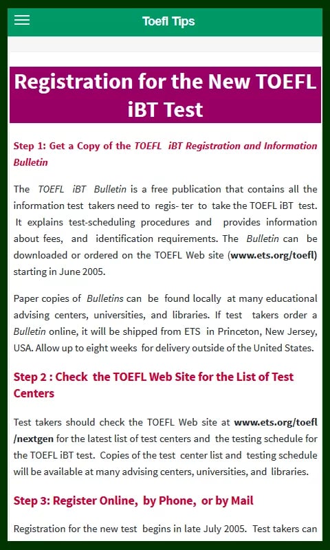 Learn TOELF Tips for Rea...截图2