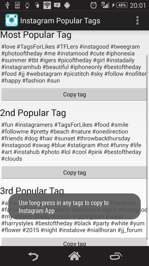 Popular tags for Intagra...截图2