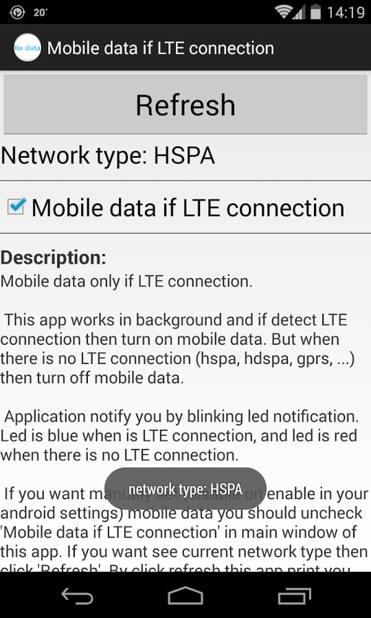 Mobile data if LTE conne...截图1