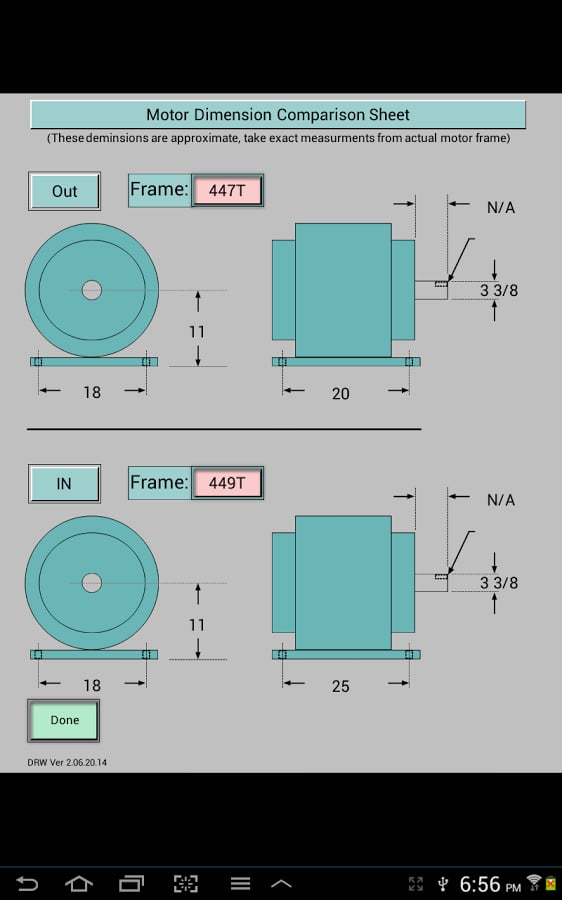 Motor Dimension Compare ...截图1