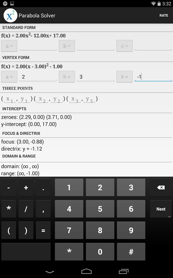 Parabola Solver截图4