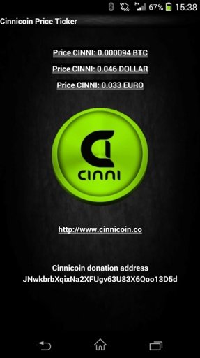 Cinnicoin Price Ticker截图1