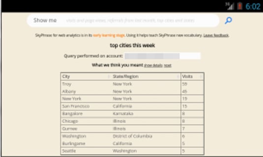 SkyPhrase Web Analytics截图10