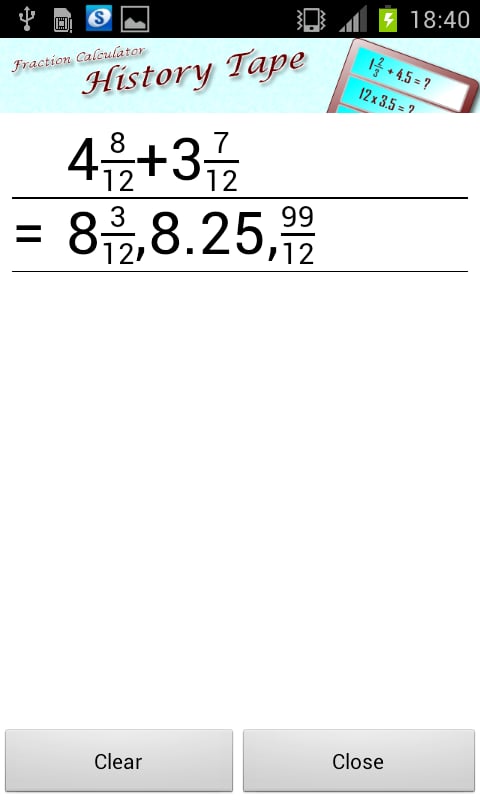 Math Tool Fraction Calcu...截图1