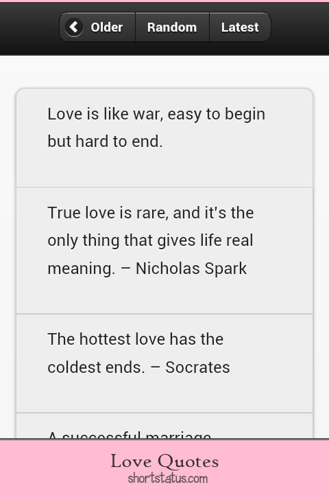 Romantic Love Quotes截图1