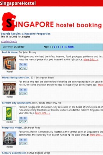 Singapore Hostel截图1