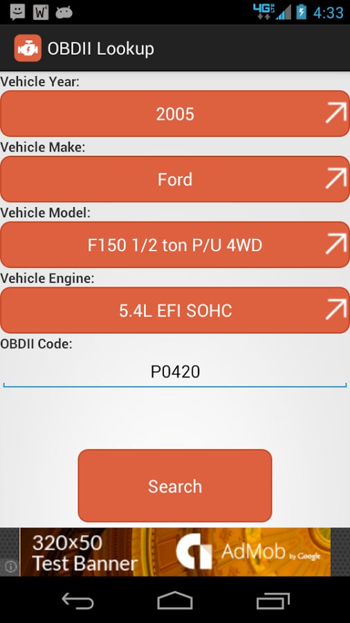 OBDII Code Lookup截图3