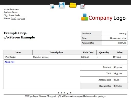 Editable Invoice截图2