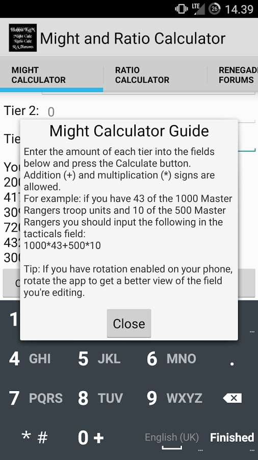 KoM:Might and Ratio Calc...截图3