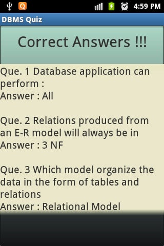 DBMS Quiz截图7