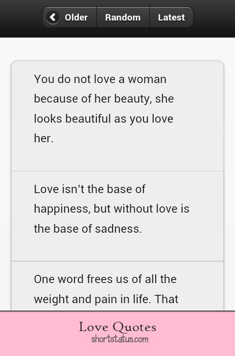 Romantic Love Quotes截图2