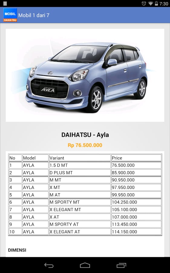 Mobil Daihatsu截图3