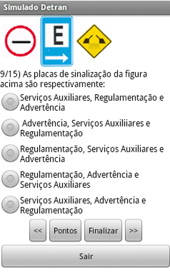 Simulado da prova do Detran截图8